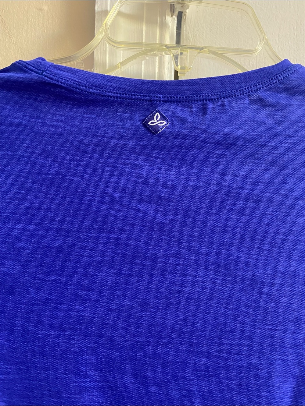 Prana purple Long Sleeve Active Top with Aqua Stitching Large - Picture 7 of 8